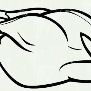 300x300 Collection Of Cooked Chicken Clipart Black And White High Soidergi