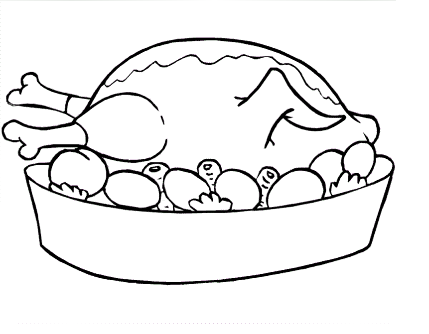 861x671 Food Coloring Pages Grilled Chicken