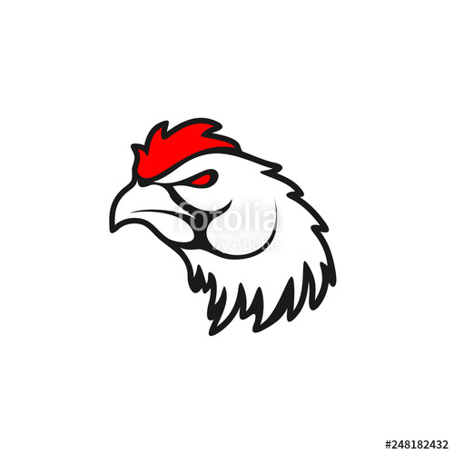 500x500 Rooster Logo Designs Concept, Chicken Head Mascot Logo Designs