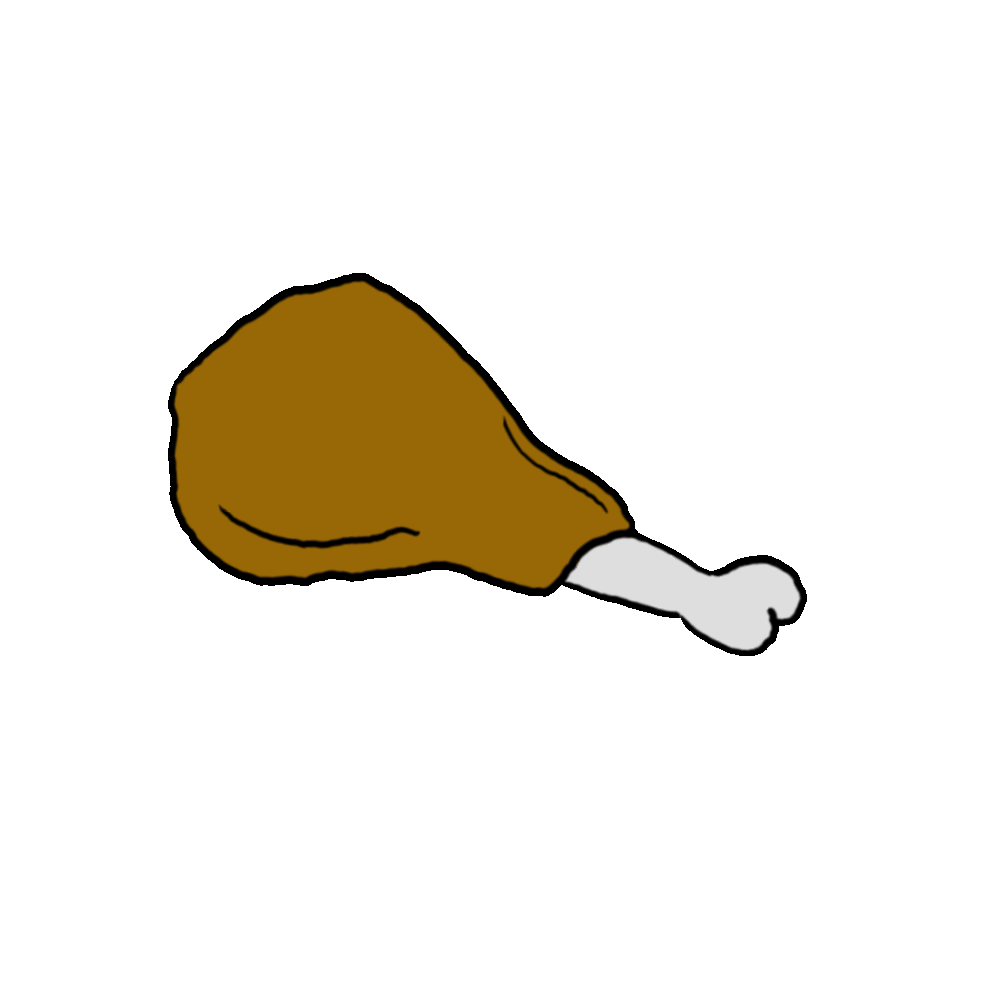 1000x1000 Chicken Leg Sticker