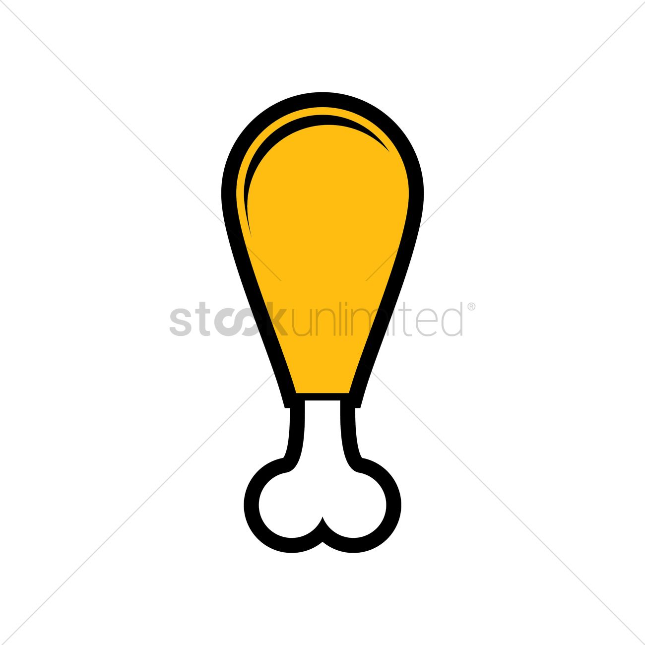 1300x1300 Chicken Leg Piece Vector Image