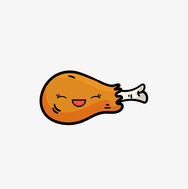 650x651 Cute Hand Drawn Smiley Chicken Legs Image