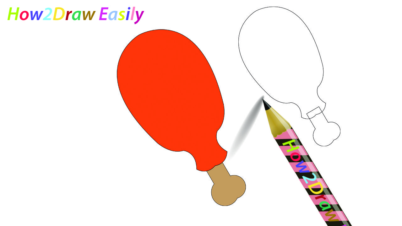 1280x720 Fried Chicken Leg Drawing Coloring