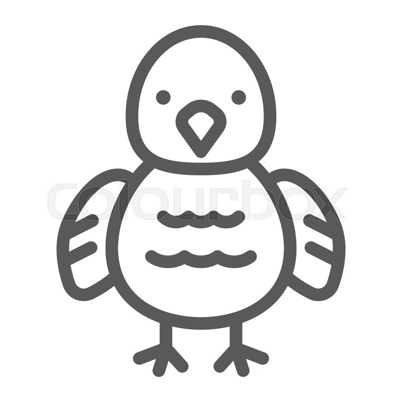 800x800 Chicken Line Icon, Animal And Bird, Stock Vector Colourbox