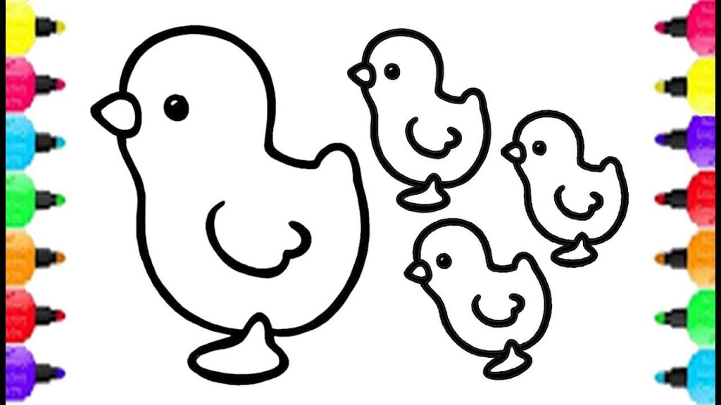 1024x576 little chicken coloring pages how to draw chick chick and coloring
