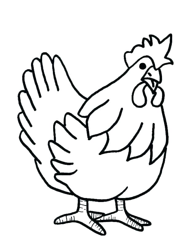 618x787 Chicken Coloring Pages How To Draw Chicken Coloring