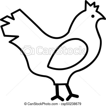450x452 Chicken Outline