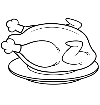 380x400 Chicken Outline Drawing