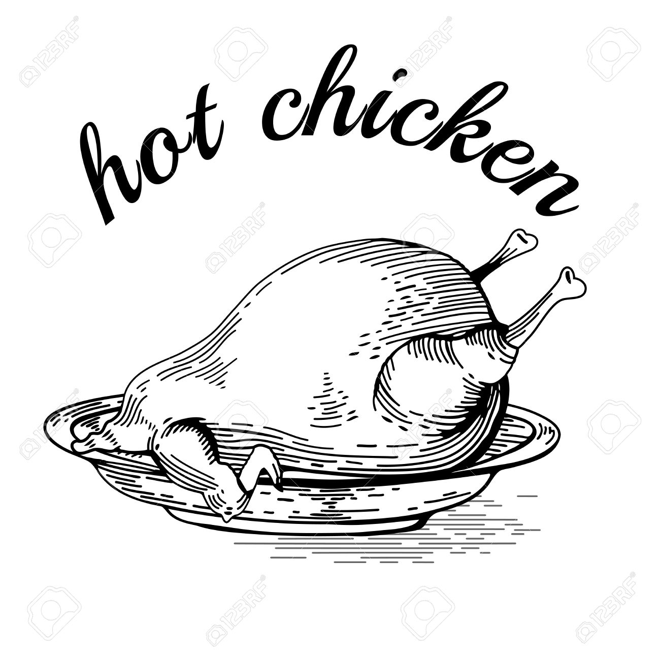 1300x1300 Chicken Drawing Free Download