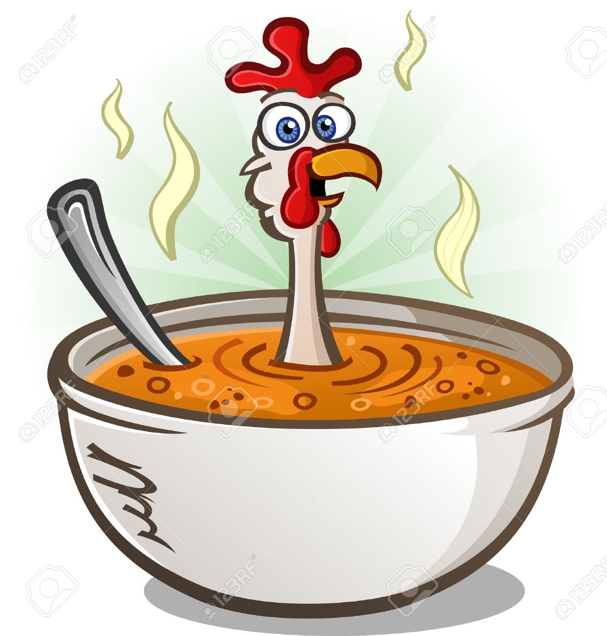 1240x1300 Chicken Soup Cartoon Character In This Is Vector Design