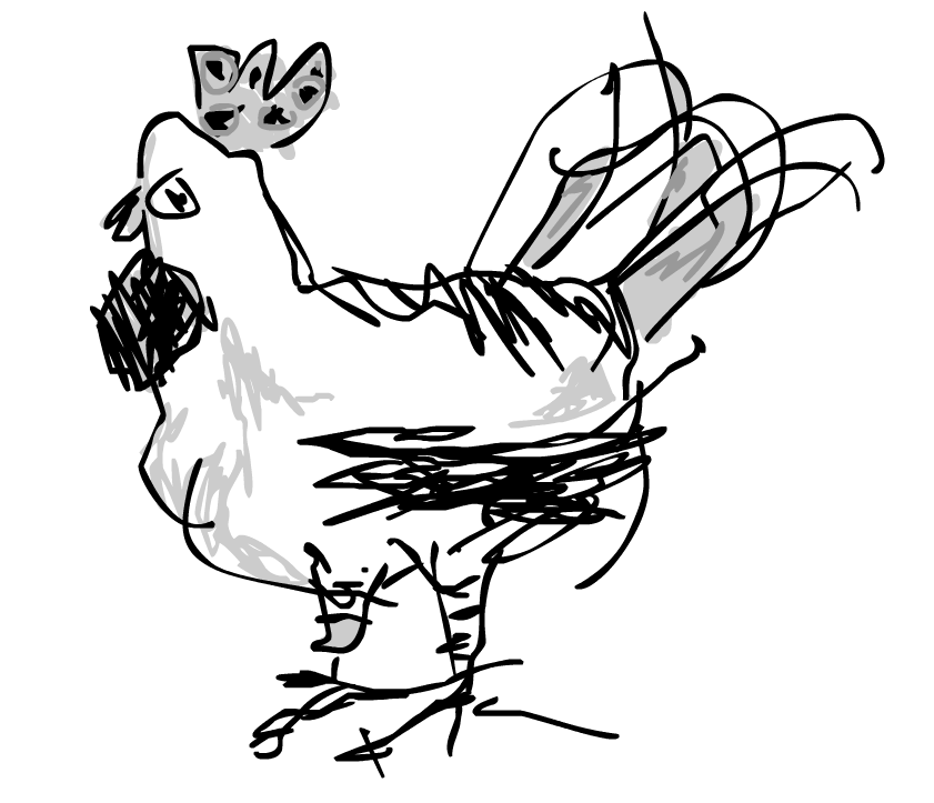 841x723 Chicken Drawing Free Download