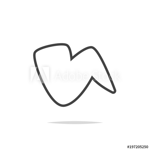 500x500 Chicken Wing Line Icon Vector