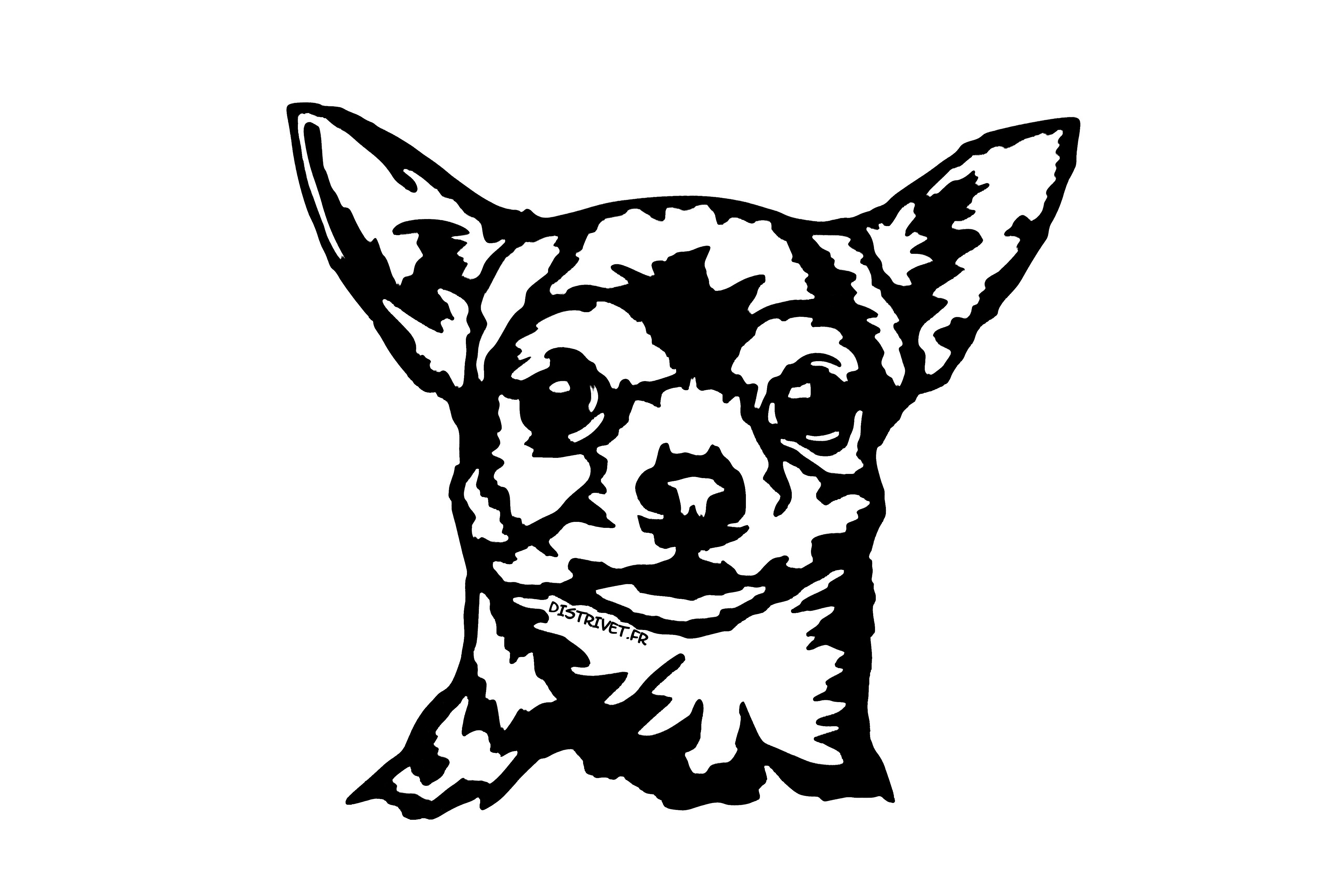 Chihuahua Line Drawing Clipartmag Sketch Coloring Page.