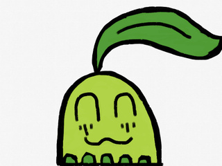 320x240 decided to do a basic drawing of chikorita from pokemon did this