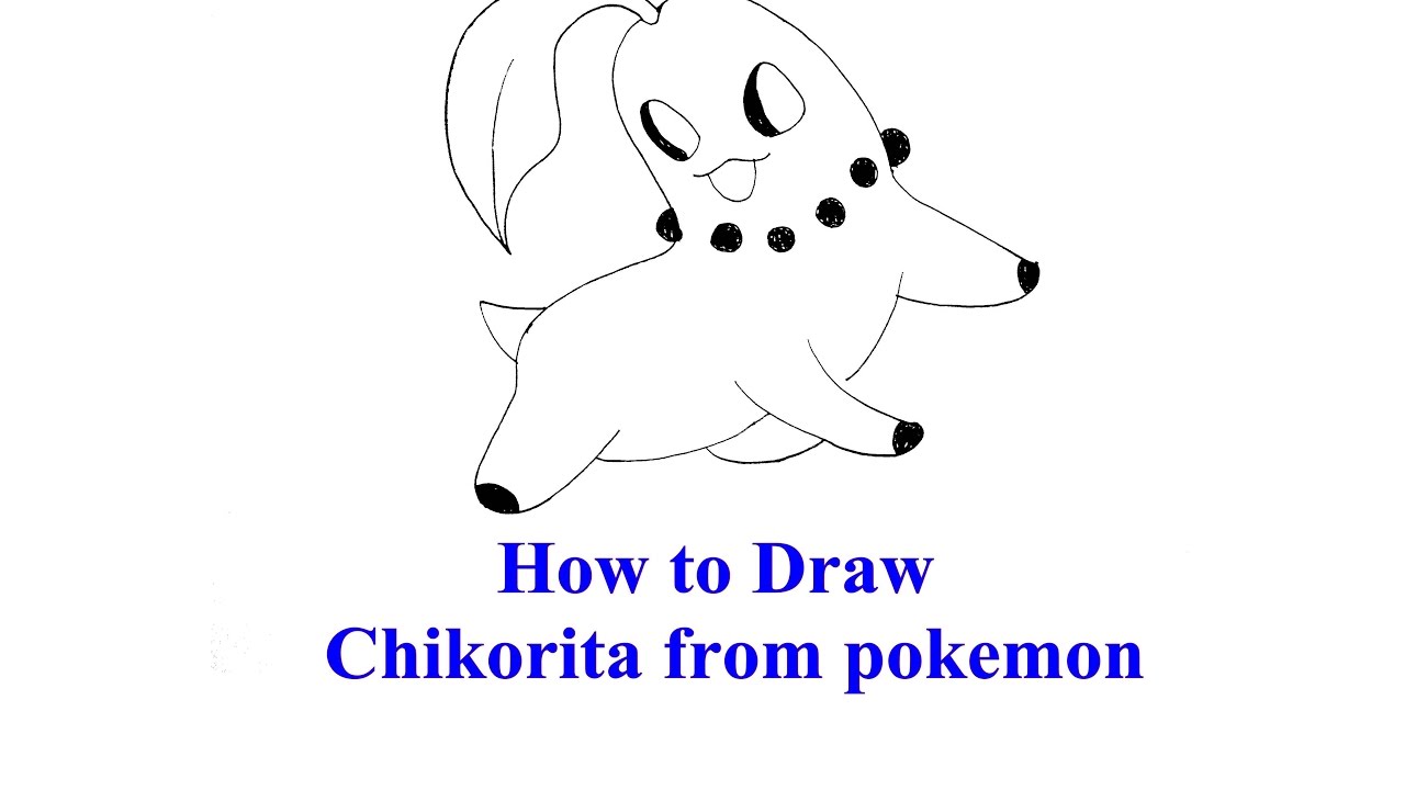 1280x720 how to draw chikorita from pokemon