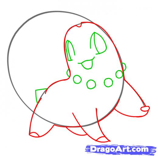 520x520 learn how to draw chikorita, pokemon, pokemon characters, anime