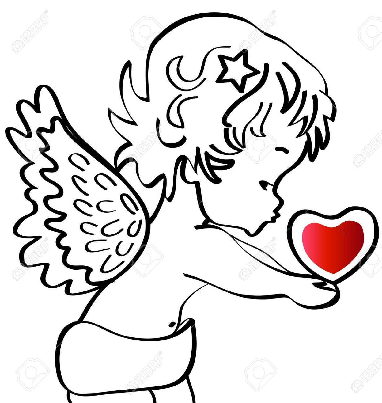 1234x1300 Child Angel Silhouette At Getdrawings Free For Personal Use