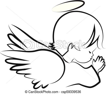 Child Angel Drawing | Free download on ClipArtMag