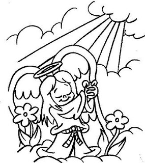 285x320 Drawing Coloring For Child Angel Coloring Drawing