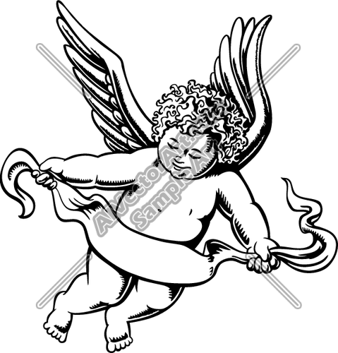 479x500 Baby Angel Png Black And White Transparent Baby Angel Black