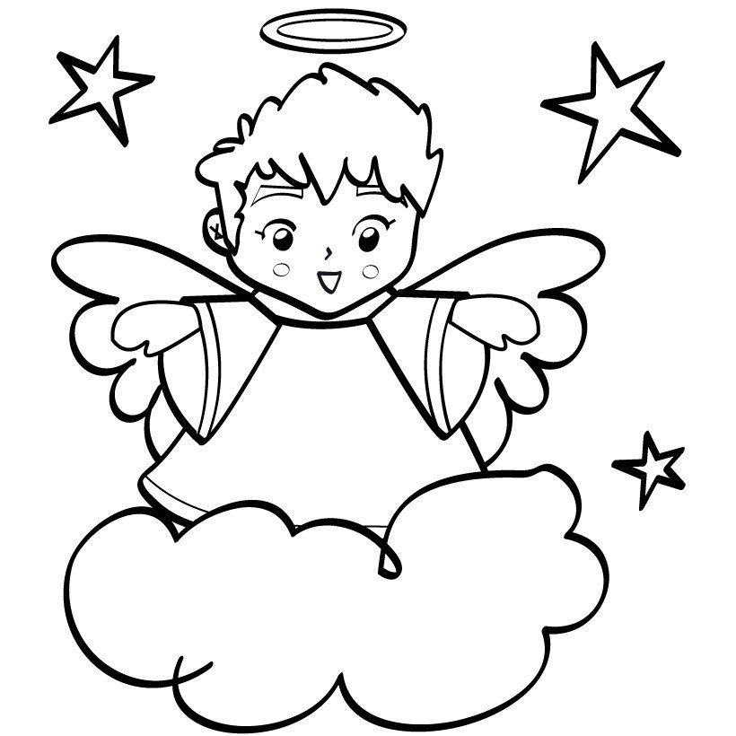 Child Angel Drawing | Free download on ClipArtMag