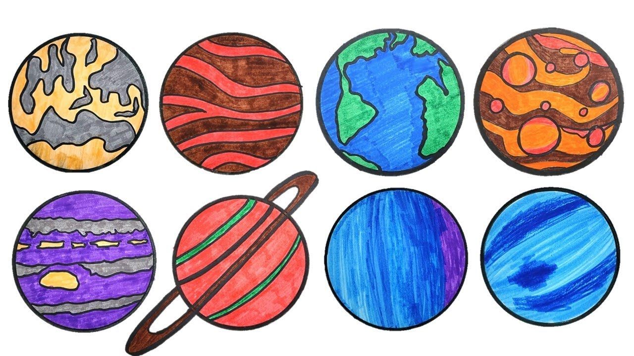 1280x720 Solar System Drawing For Children And Kids Teach About Planets