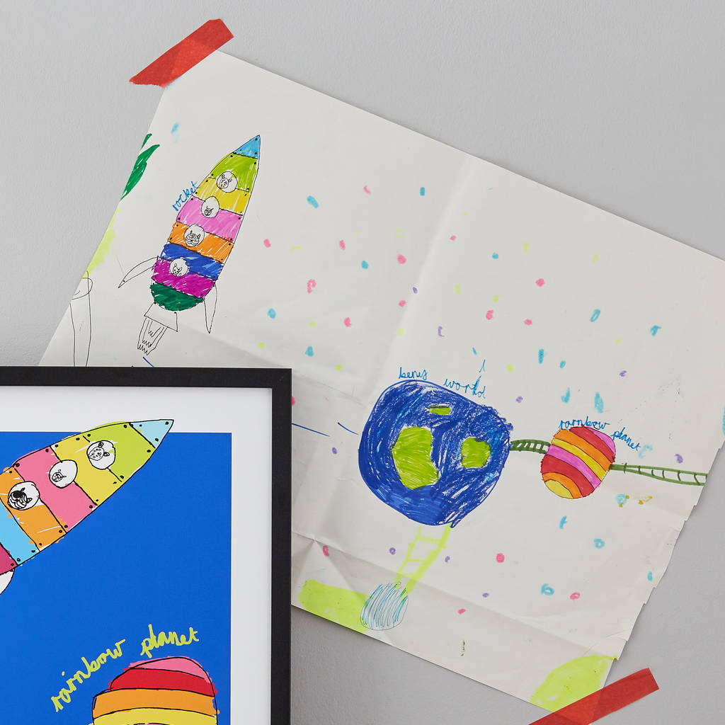 1024x1024 Personalised Artwork Print From Your Children's Drawing