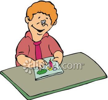350x325 Boy Drawing In A Coloring Book