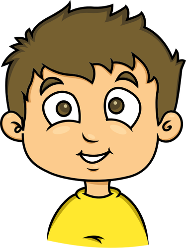 374x500 Smiling Face Of A Child Vector Drawing
