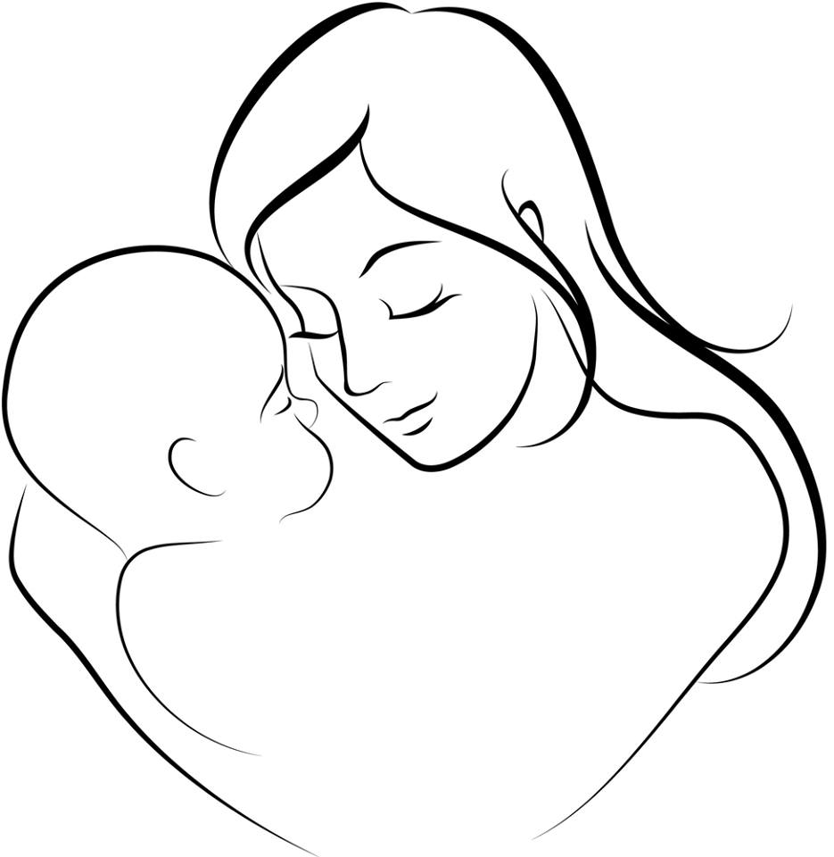 935x960 Welcome Art Line Drawing Mother Child