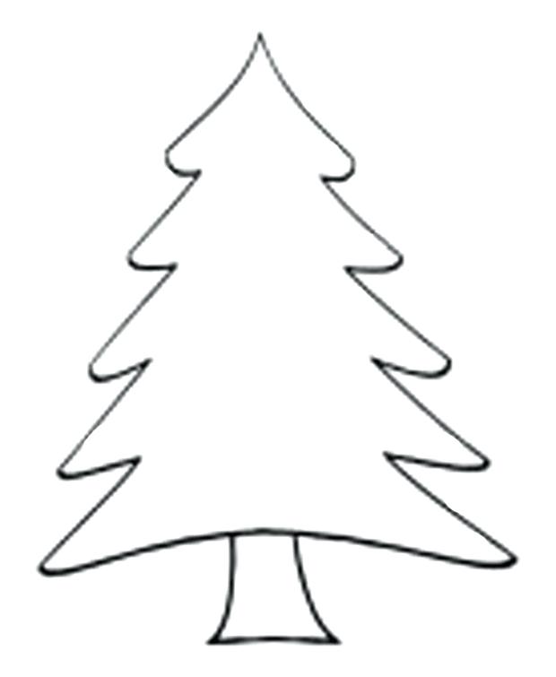 620x755 Christmas Tree To Draw Christmas Tree Outline Drawing Download