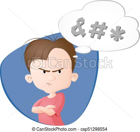 450x424 A Boy Thinking A Thought A Boy Thinking A Bubble With Ampersand