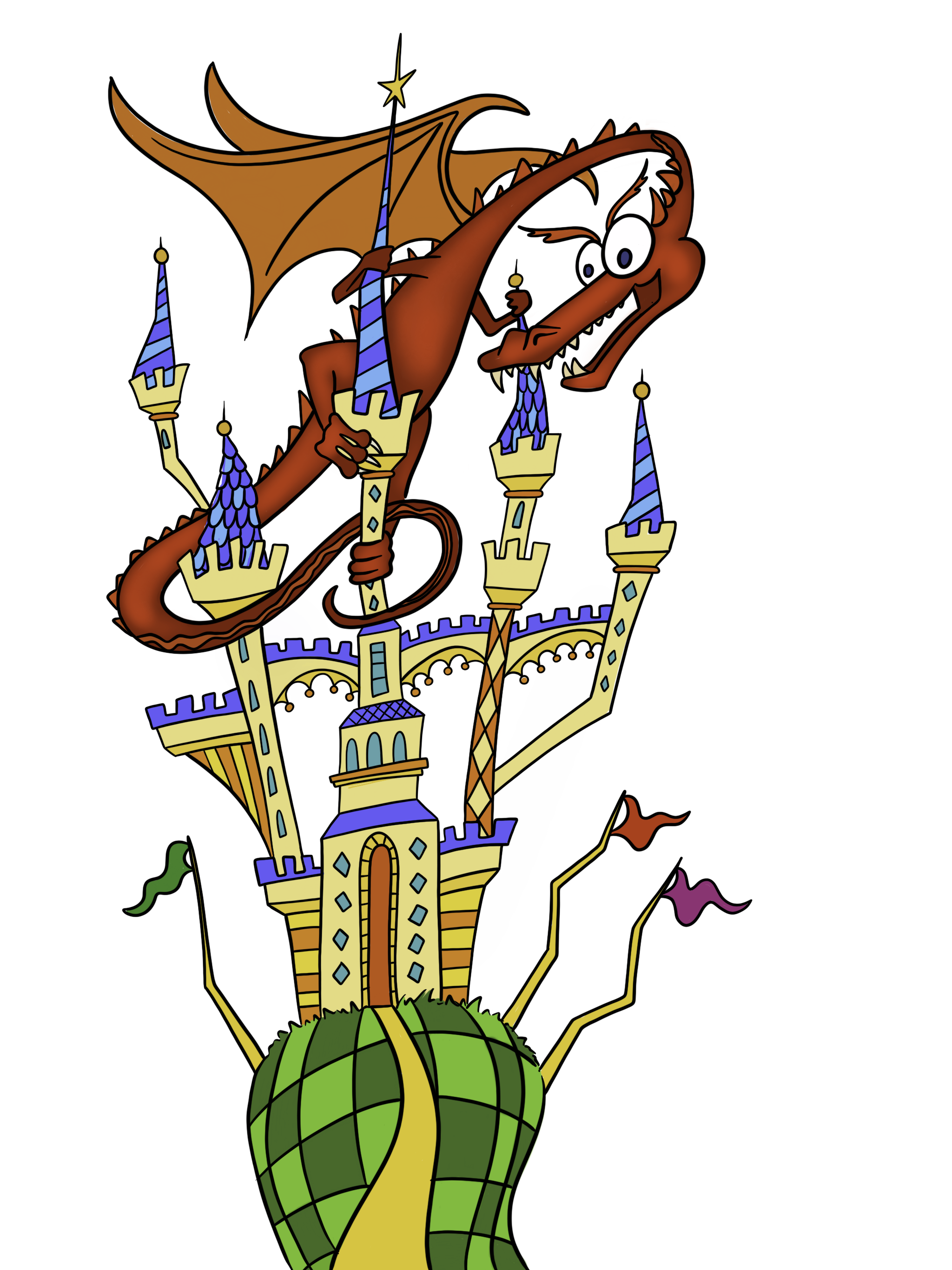 2048x2732 this dragon castle is playful and full of childhood imagination