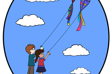 450x300 Collection Of Free Kite Drawing Memory Download On Ui Ex