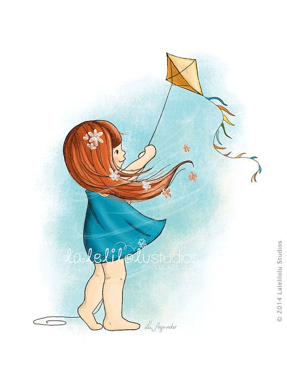 570x738 Girl And The Kite