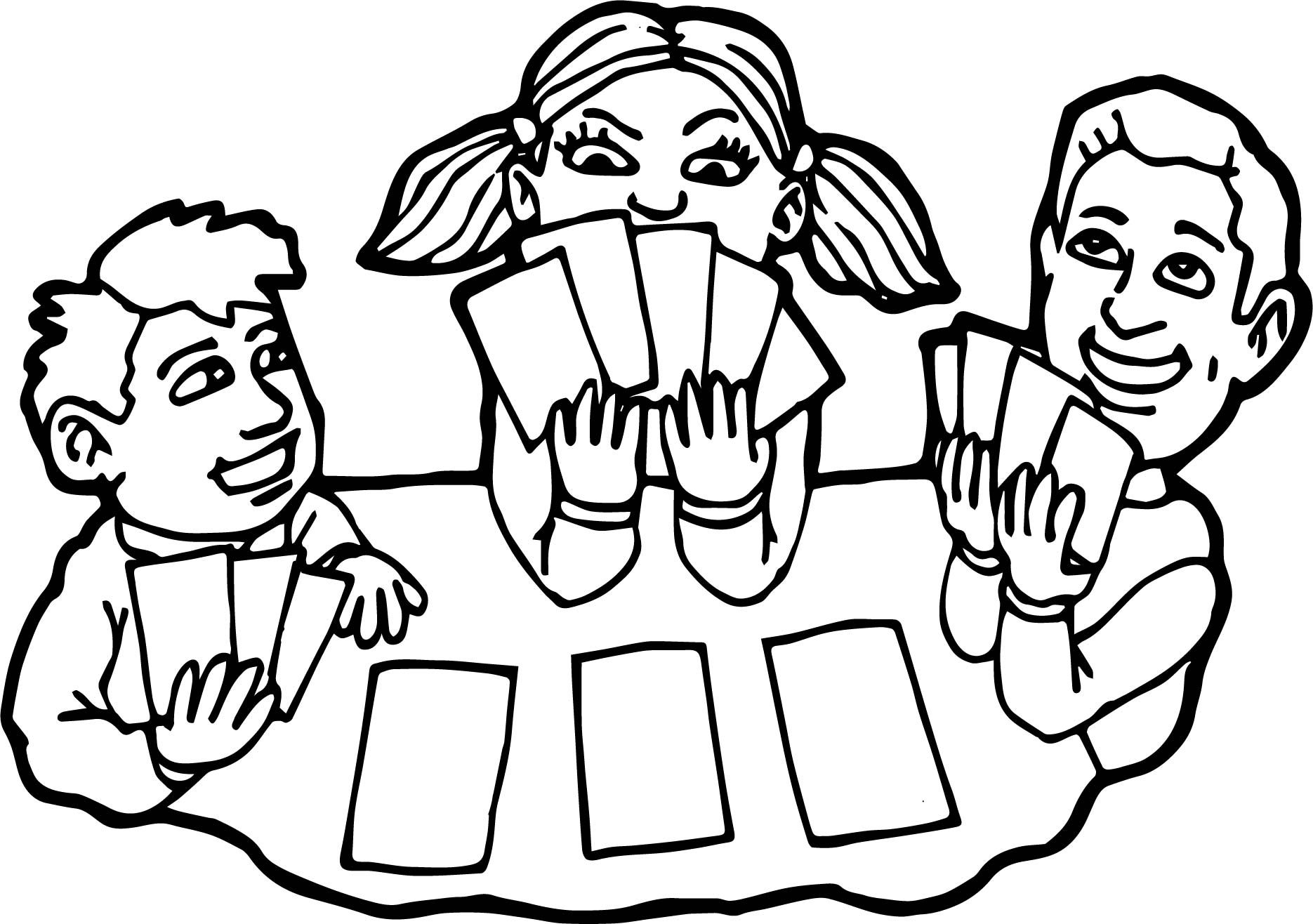 1870x1316 Children Playing Card Board Coloring