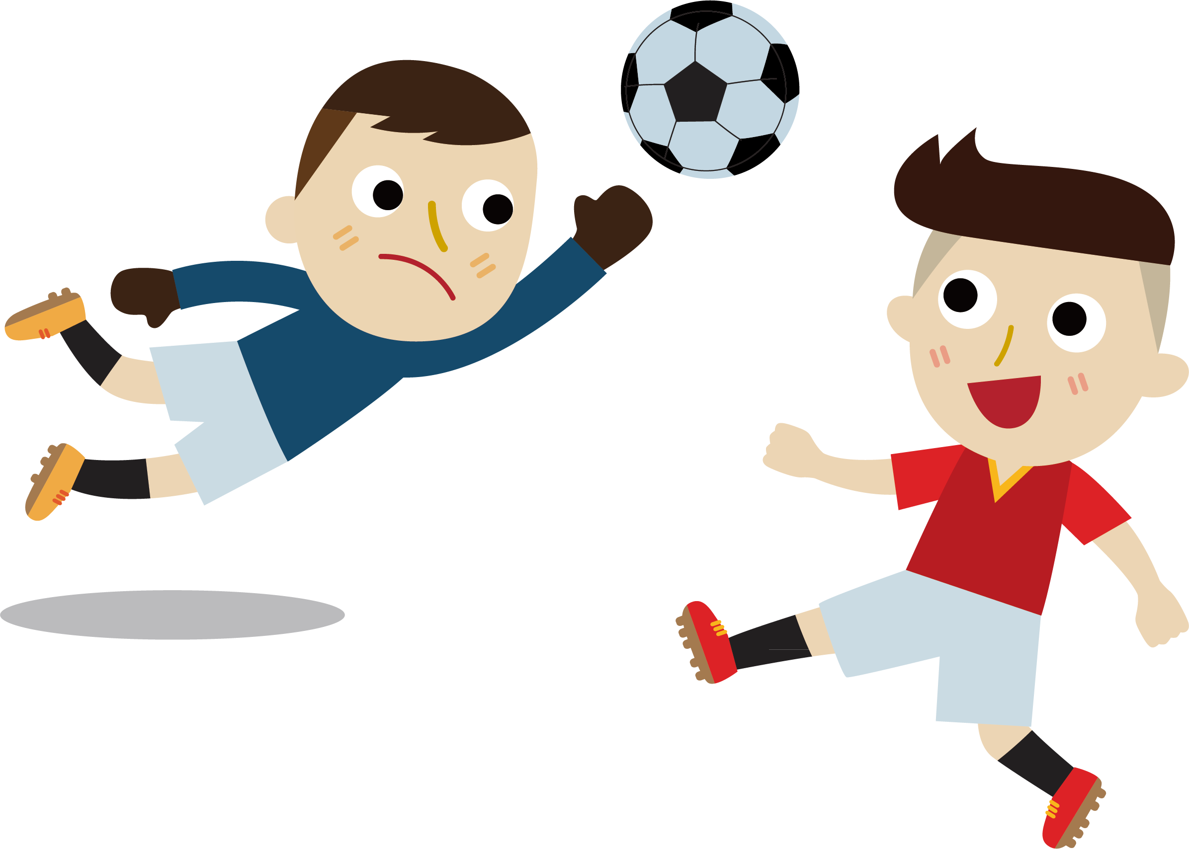 2392x1709 Children Playing Football Clipart