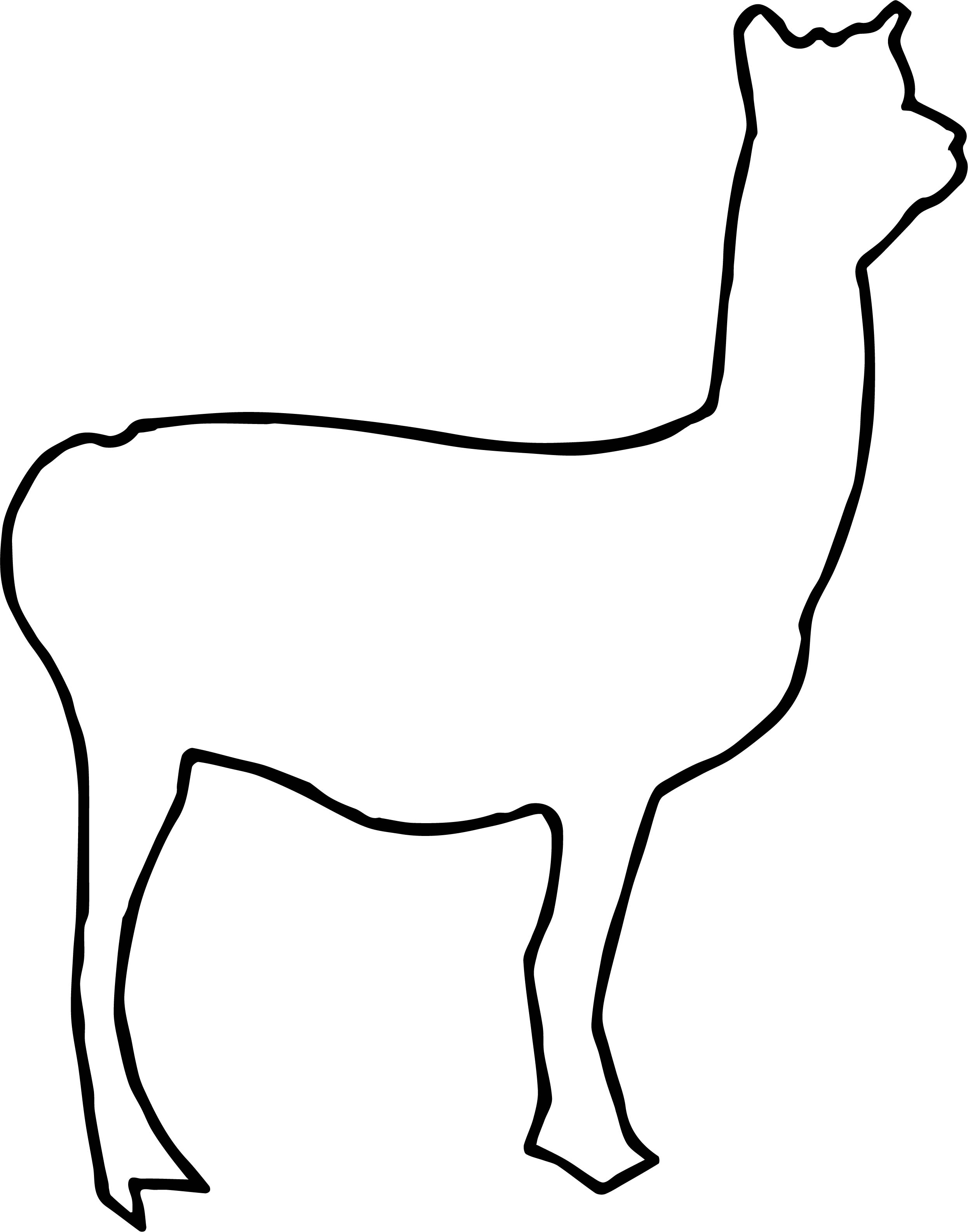 2492x3173 Cute Llama Coloring Pages Image Result