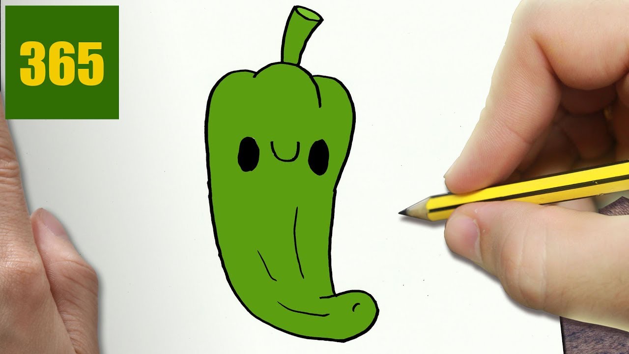 1280x720 How To Draw A Chile Cute, Easy Step