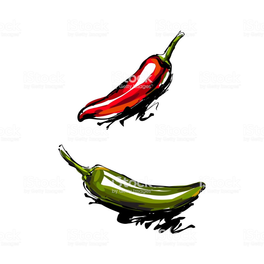 1024x1024 Collection Of 'chilli Drawing' Download More Than Images