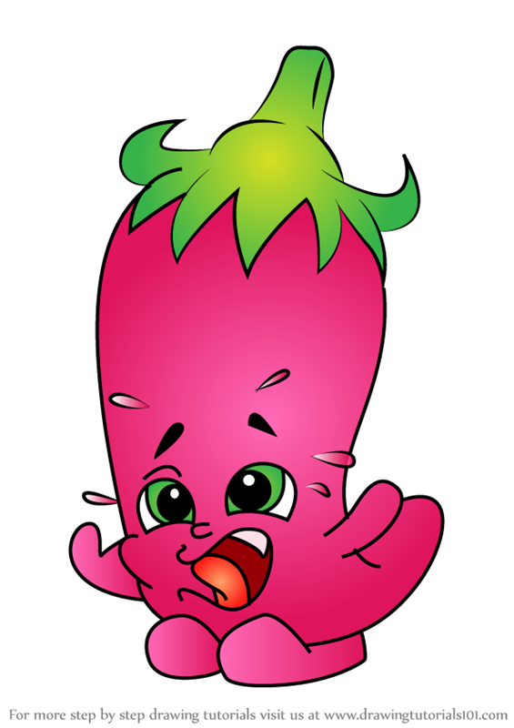 565x800 Learn How To Draw Silly Chilli From Shopkins