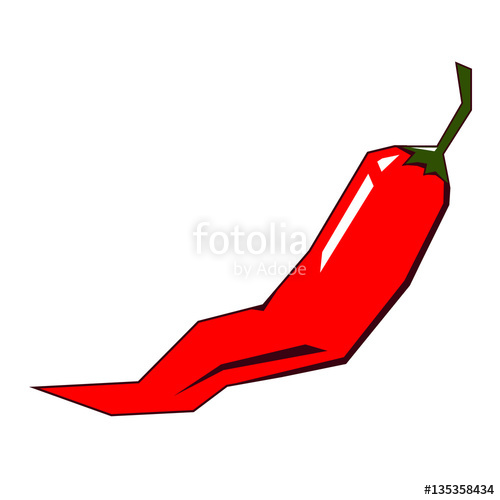 500x500 Vector Drawing Of Red Hot Chilli Pepper Stock Image And Royalty