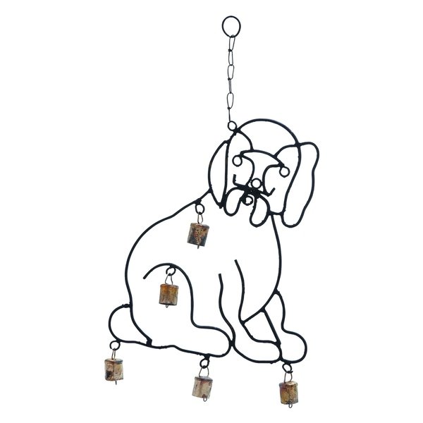 600x600 shop high quality metal wind chime with sculpted dog image
