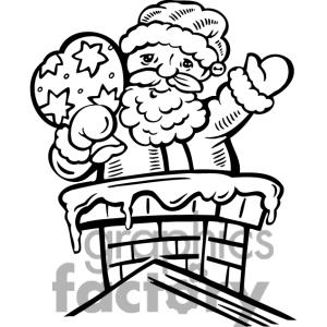 300x300 Santa Going Down The Chimney