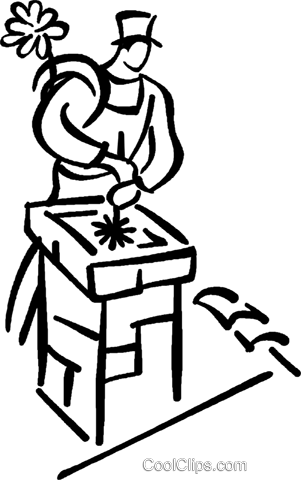 301x480 chimney sweep royalty free vector clip art illustration