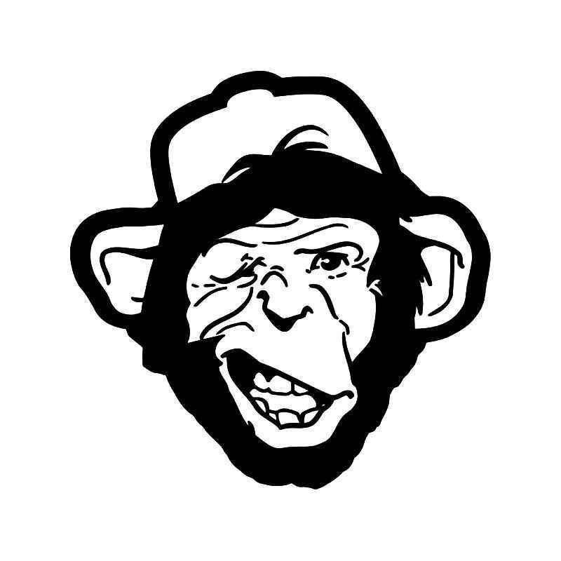 800x800 monkey chimp vinyl sticker