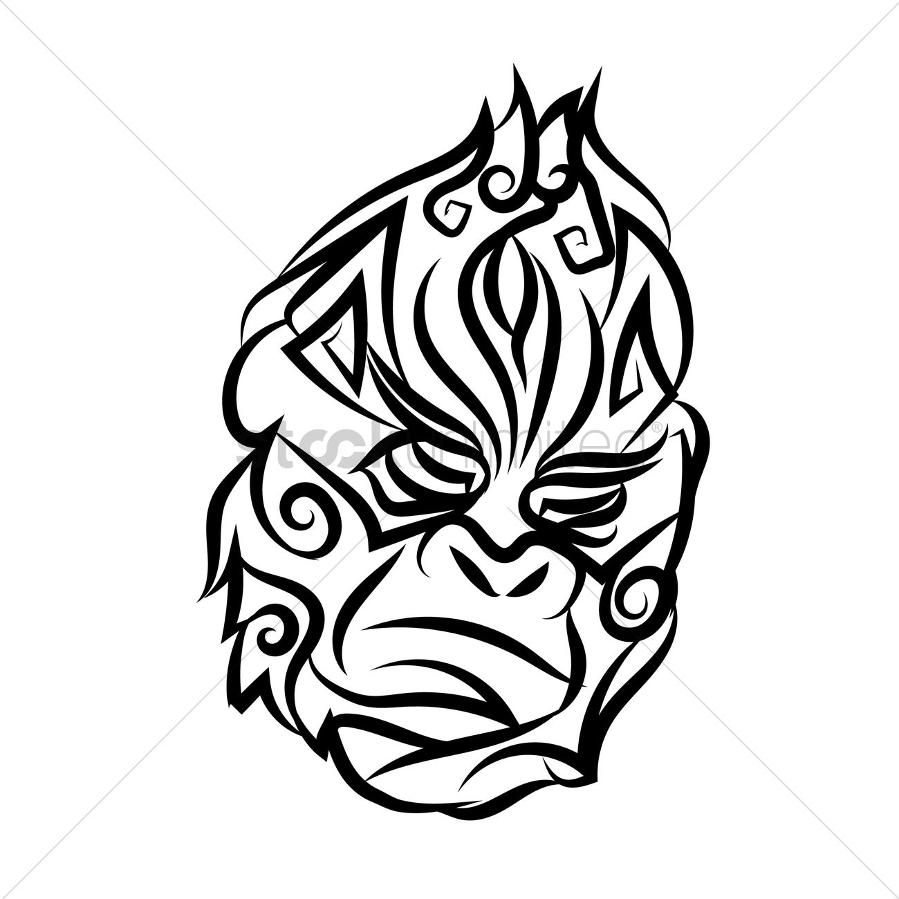 1300x1300 Chimpanzee Tattoo Vector Image