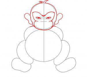 302x269 How To Draw A Chimpanzee, Step