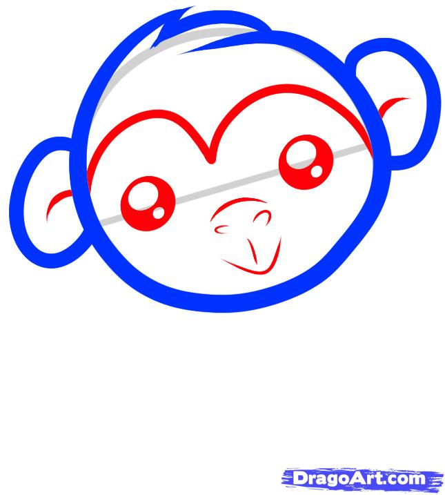 645x717 How To Draw A Chimpanzee For Kids, Step