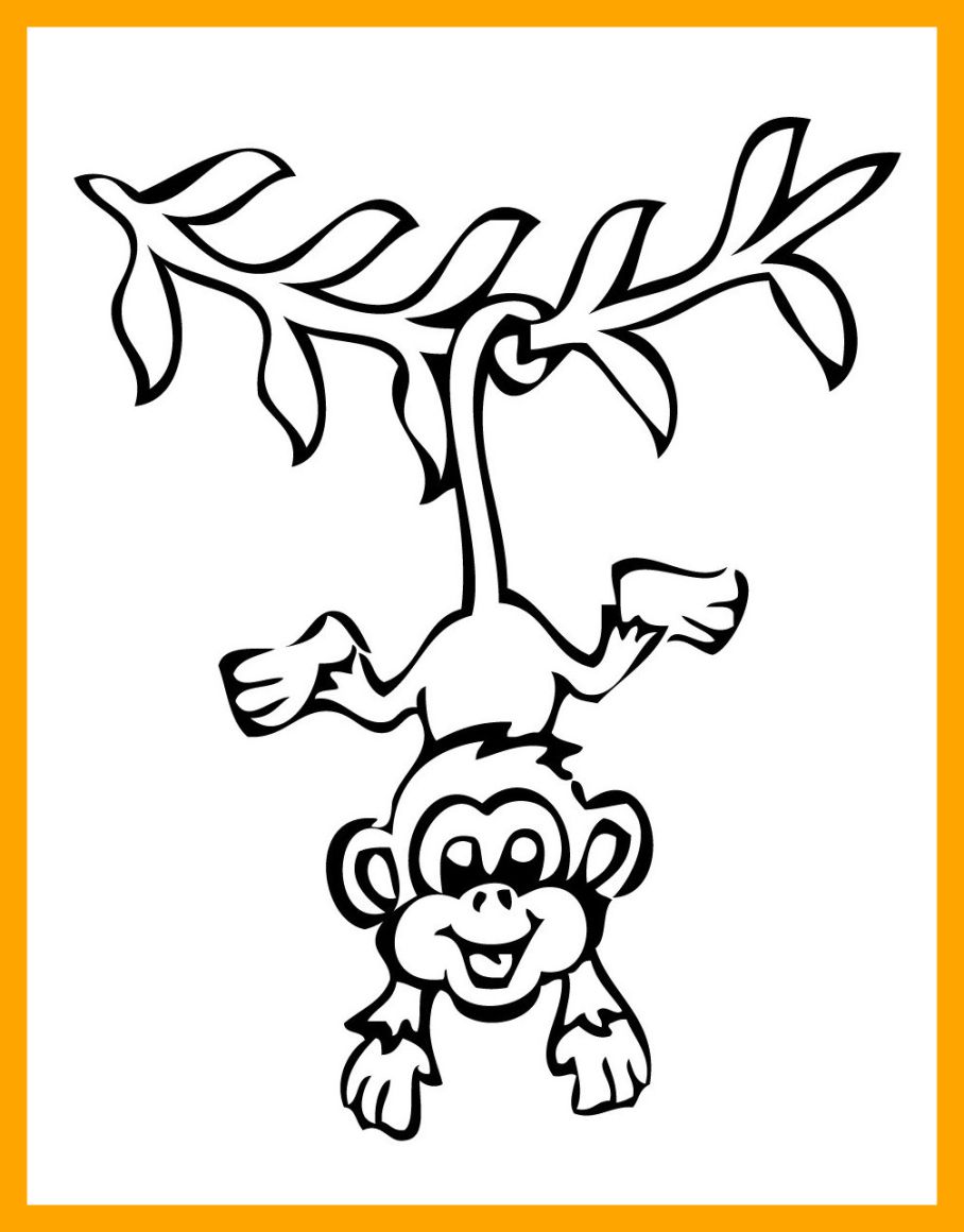 908x1160 Chimpanzee Coloring